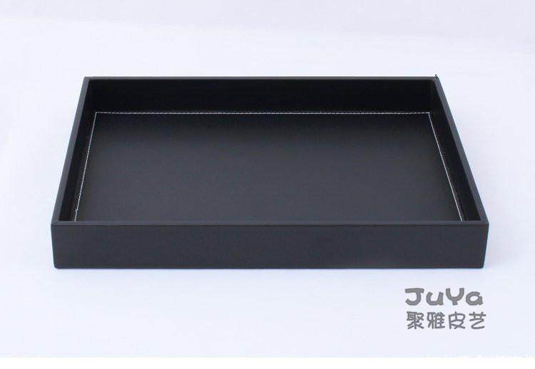 黑色皮长方形托盘家用放茶杯客厅北欧摆件轻奢日式首饰收纳盘高档,餐饮具,果盆/果盘/果篮,淘宝优惠券,粉丝福利购,淘宝优惠卷