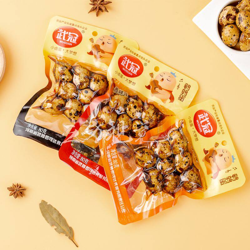 武冠鹌鹑蛋零食即食小包装卤蛋大分量超市五香香辣速食办公室零食