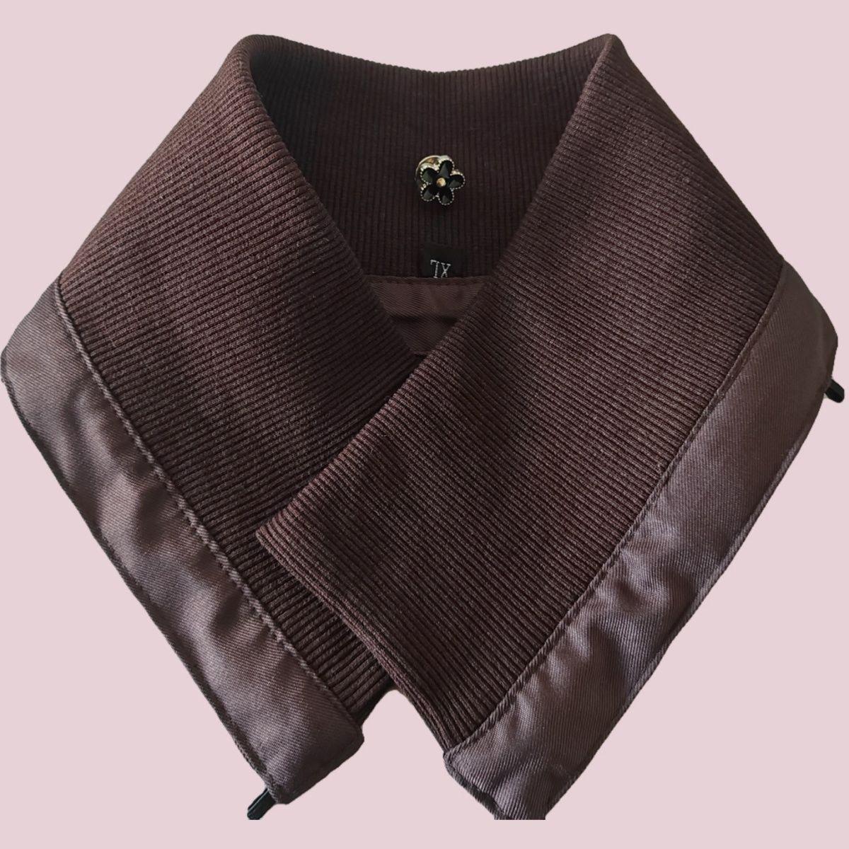 羽绒服防护领子羽绒服防脏领子贴可拆卸假领子针织保护套冬季棉服