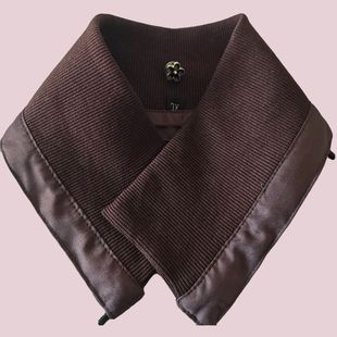 羽绒服防护领子羽绒服防脏领子贴可拆卸假领子针织保护套冬季棉服