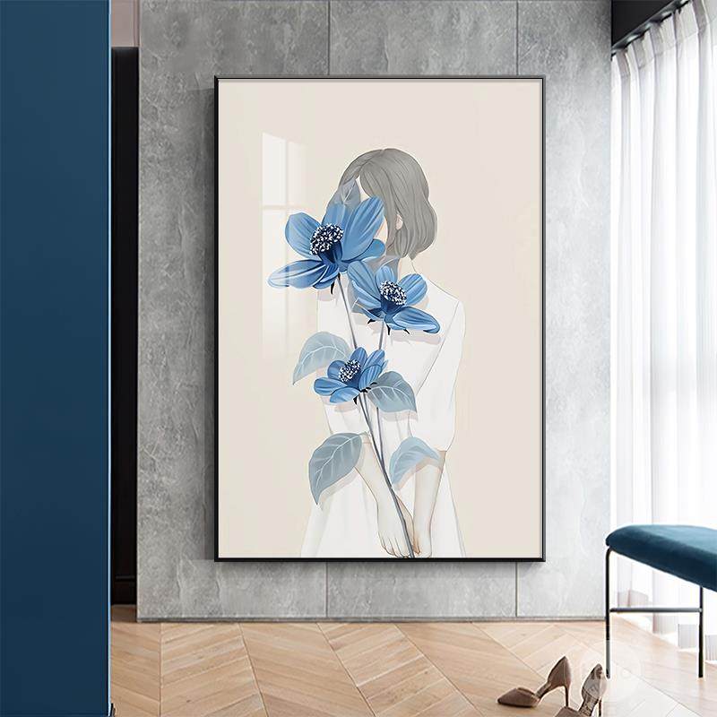 轻奢人物客厅装饰画北欧风格女孩餐厅挂画现代简约卧室床头画壁画