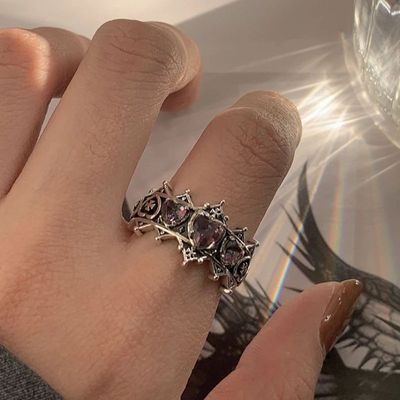 2025 Vintage Gothic Love Heart Rings for Women Girls Bridal