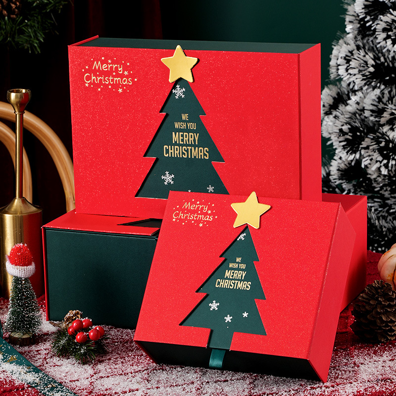 christmas gift packaging box and bag red giftbox圣诞礼盒礼袋