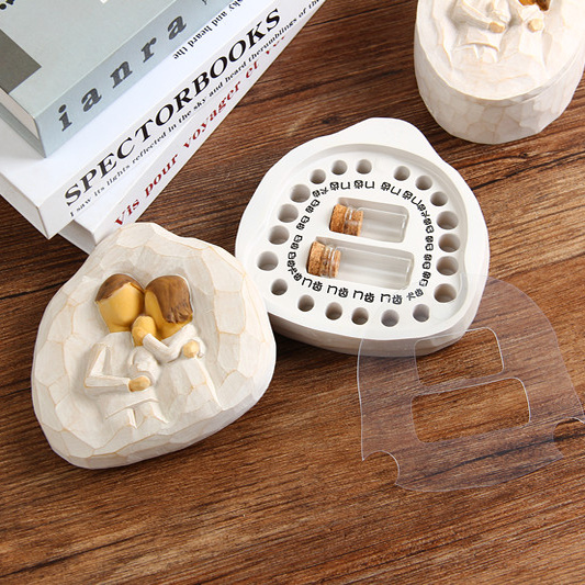 宝宝diy胎发脐带乳牙收纳盒