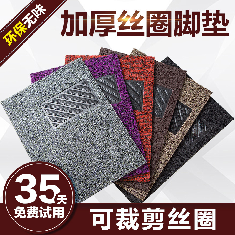 汽车丝圈脚垫通用易清洗可自剪裁剪单个主副驾驶车脚垫子防水耐脏