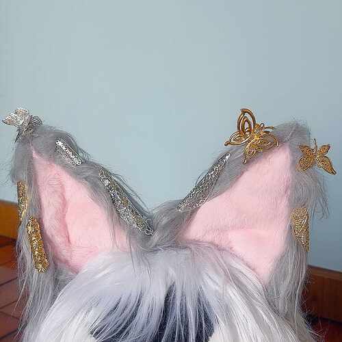 古风耳夹kig兽头耳环装饰fursuit