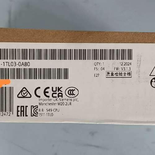 （议价)6ES7 511-1TL03-0AB0 中央处理器模组