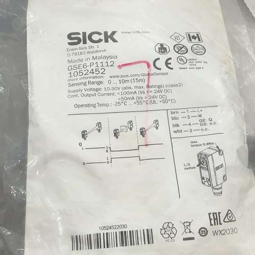 （议价)SⅠCK西克对射光电开关GSE6–P1112，10524