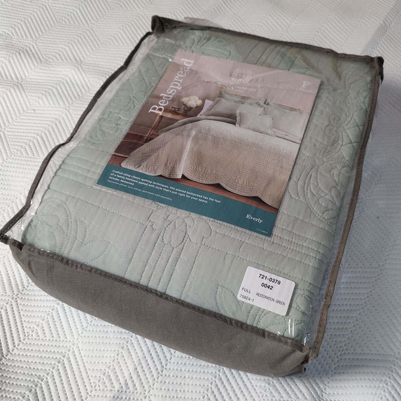 出口外贸纯棉绗缝床盖枕套纯色夹棉花大尺寸床单四季可用榻榻米