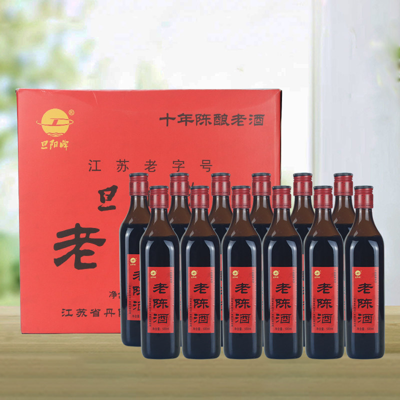 旦阳牌丹阳十年陈酿老陈酒清爽半甜型糯米酿造善酿黄酒12瓶价送礼