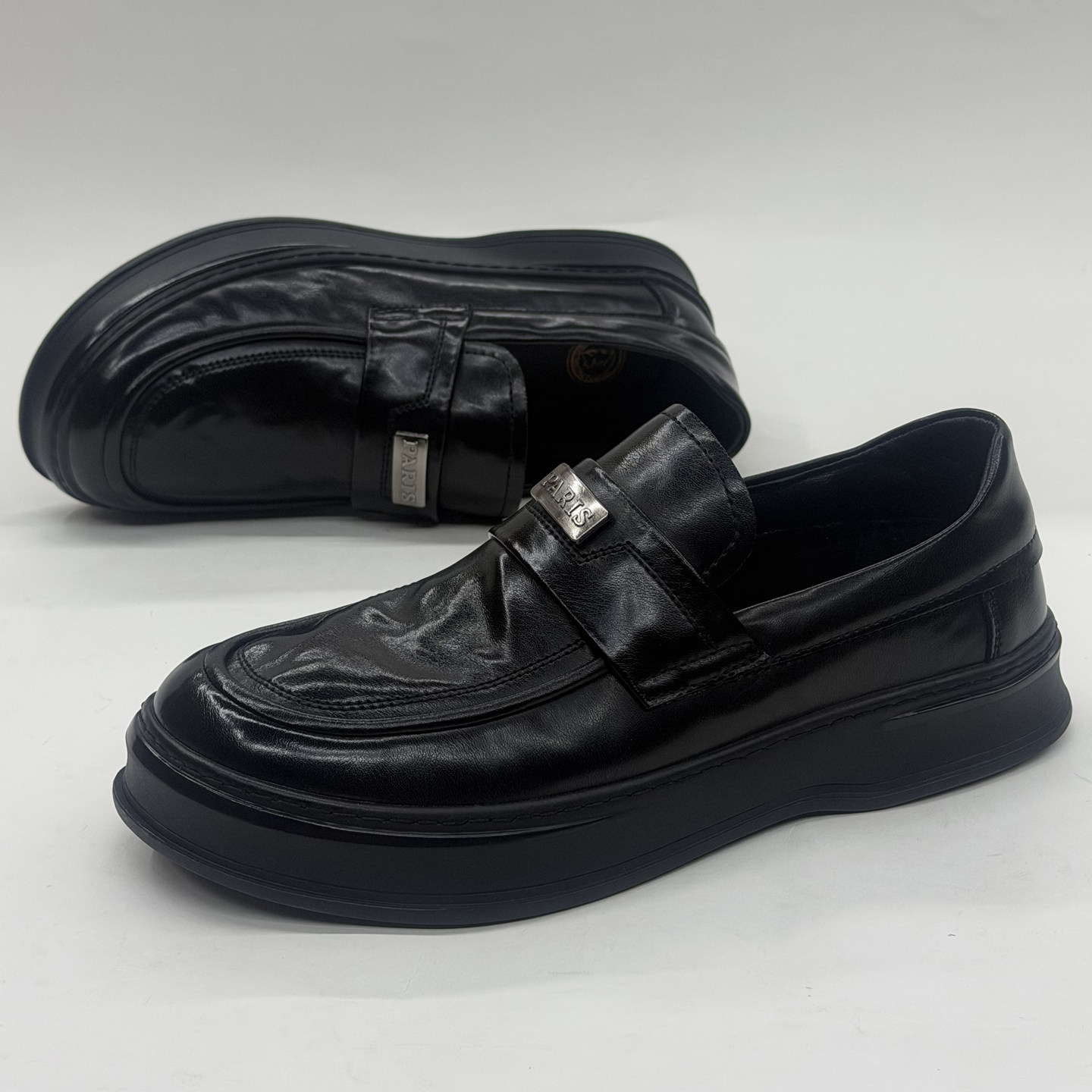 潮路达男鞋春秋新款真皮商务休闲皮鞋厚底百搭脚蹬懒人男士豆豆鞋,流行男鞋,乐福鞋（豆豆鞋）,淘宝优惠券,粉丝福利购,淘宝优惠卷