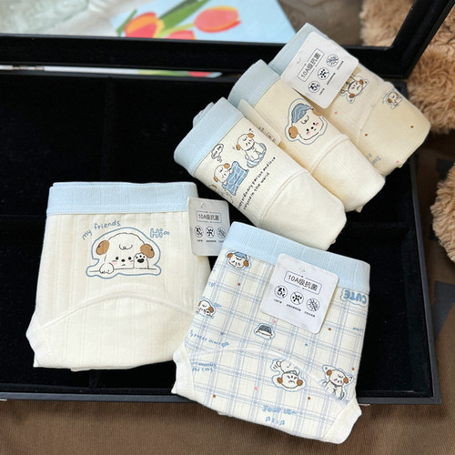 小狗幼稚园~18cm加长裆内裤女生纯棉裆可爱风学生a类棉舒适三角裤