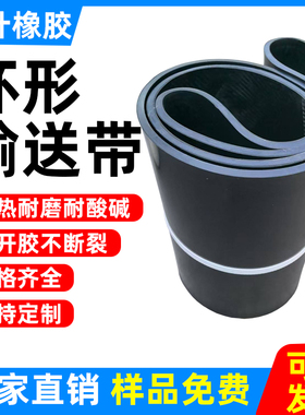 配料机橡胶无缝环形输送带沙石搅拌站专用高耐磨尼龙运输带防滑带