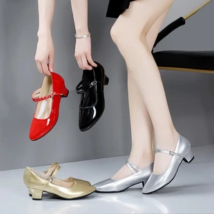 新疆摩登舞鞋 拉丁舞鞋 女银色舞蹈鞋 广场舞鞋 软底民族交谊舞 跳舞鞋