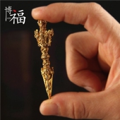 黄铜尼泊尔普巴降魔杵金刚杵橛男女个性 情侣随身挂件平安配饰吊坠