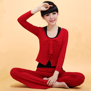 韩国时尚瑜伽服团购套装女纯棉春夏莫代尔包邮健身房训练服三件套