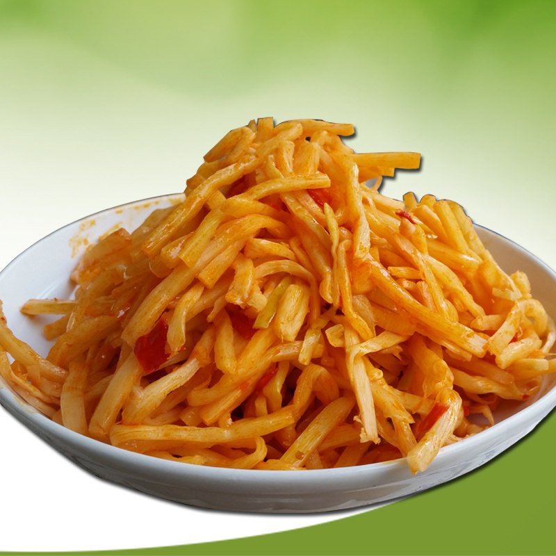 荆州特产大庄园酱菜油淋笋丝8斤红油脆笋 油焖笋丝餐馆酒店专用