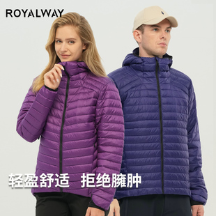 ROYALWAY保暖连帽棉衣男女秋冬防风防泼宽松运动休闲棉服外套上衣