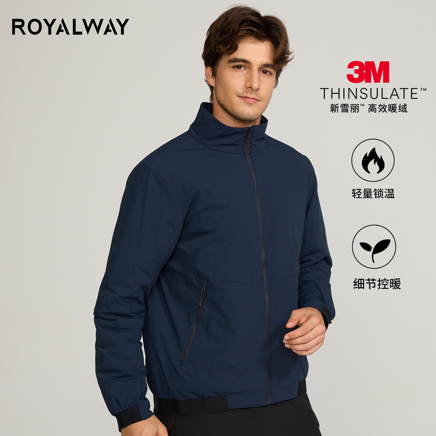 ROYALWAY新雪丽3M棉服立领连帽款