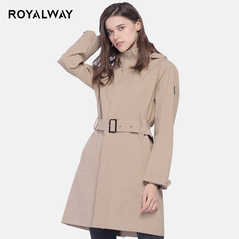 ROYALWAY防风防泼休闲风衣中长款