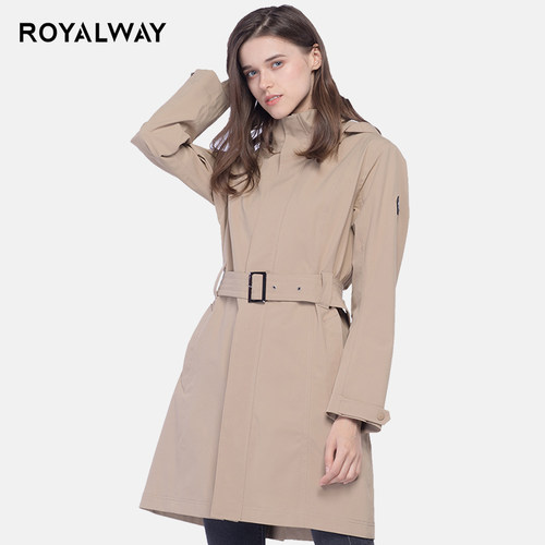 ROYALWAY防风防泼休闲风衣中长款