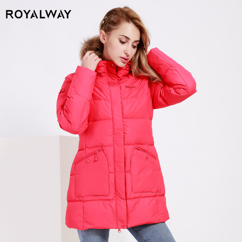 ROYAWAY中长款羽绒服鹅绒女加厚