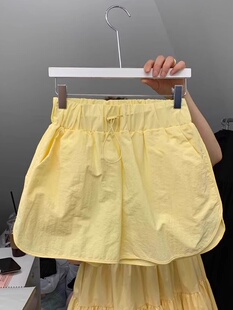 休闲短裤 松紧腰热辣运动健身阔腿薄款 女潮 新款 韩国东大门2024夏季