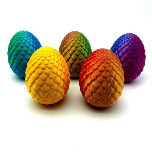 3D打印龙蛋亚马逊跨境爆款水晶龙渐变色摆件饰品模型造景手办玩具