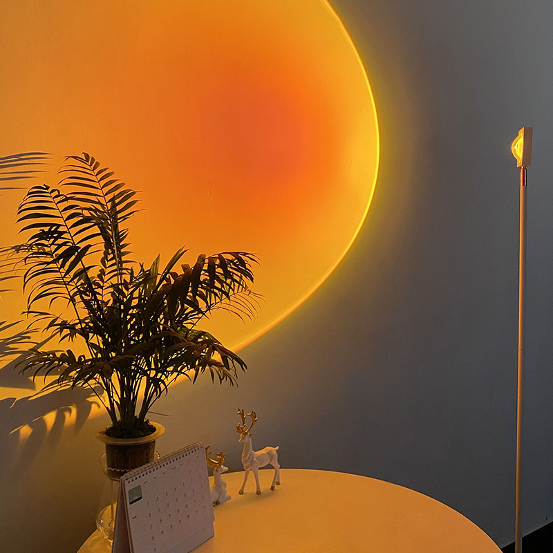 网红日落灯拍照氛围灯ins夕阳落日灯卧室日不落地台灯余晖投影灯