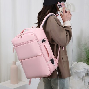 跨境双肩包轻便女生多功能行李背包出差旅游商务电脑包usb男款