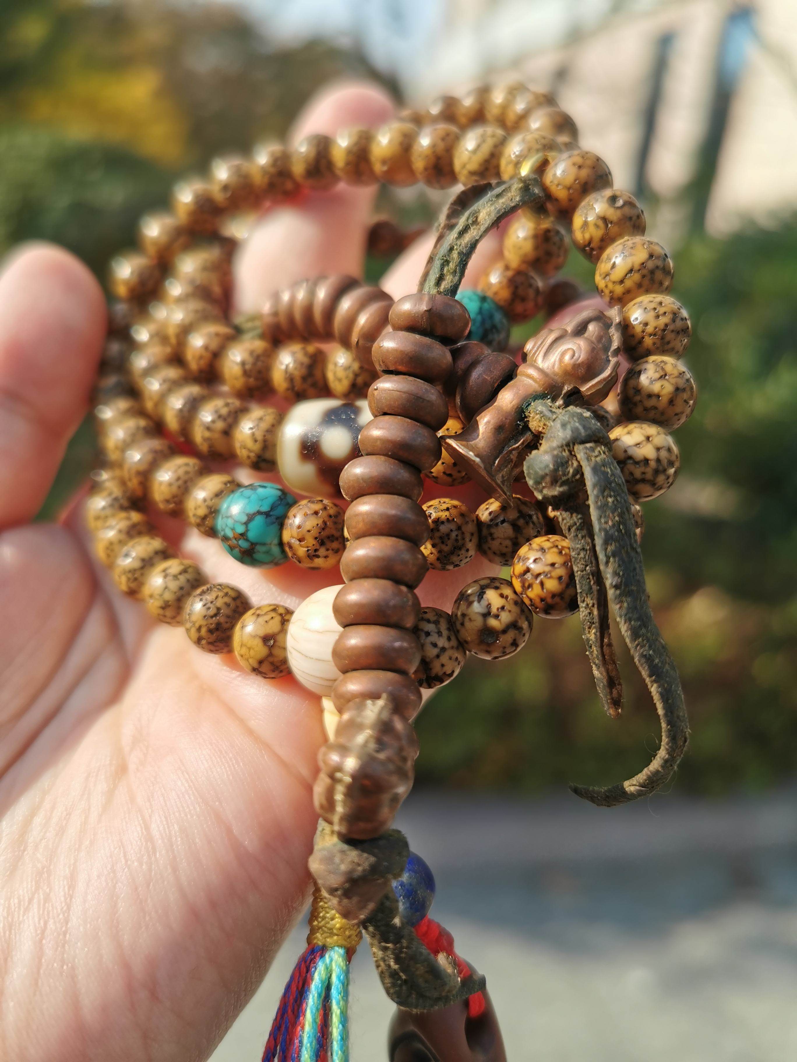 15411  清代老星月天珠套装｜藏传古韵满溢的护身美物