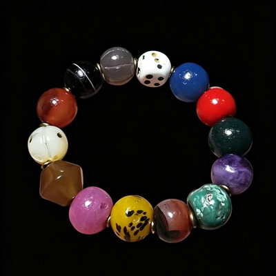 古珠多宝手串11214 Old Ancient Pearl Treasure Bracelet 730