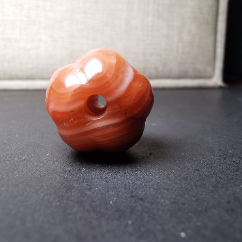 15442藏传老南红玛瑙瓜珠