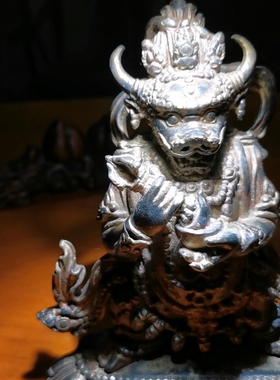 13776  藏传老利马铜大威德造像