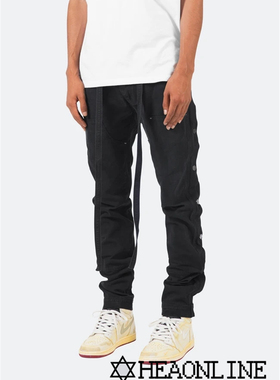 【闭店清货HEA】潮牌美国mnml直筒排扣工装休闲裤男水洗fog潮流