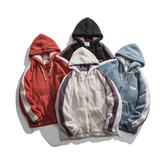 冬季新品羊羔毛夾克聚酯纖維