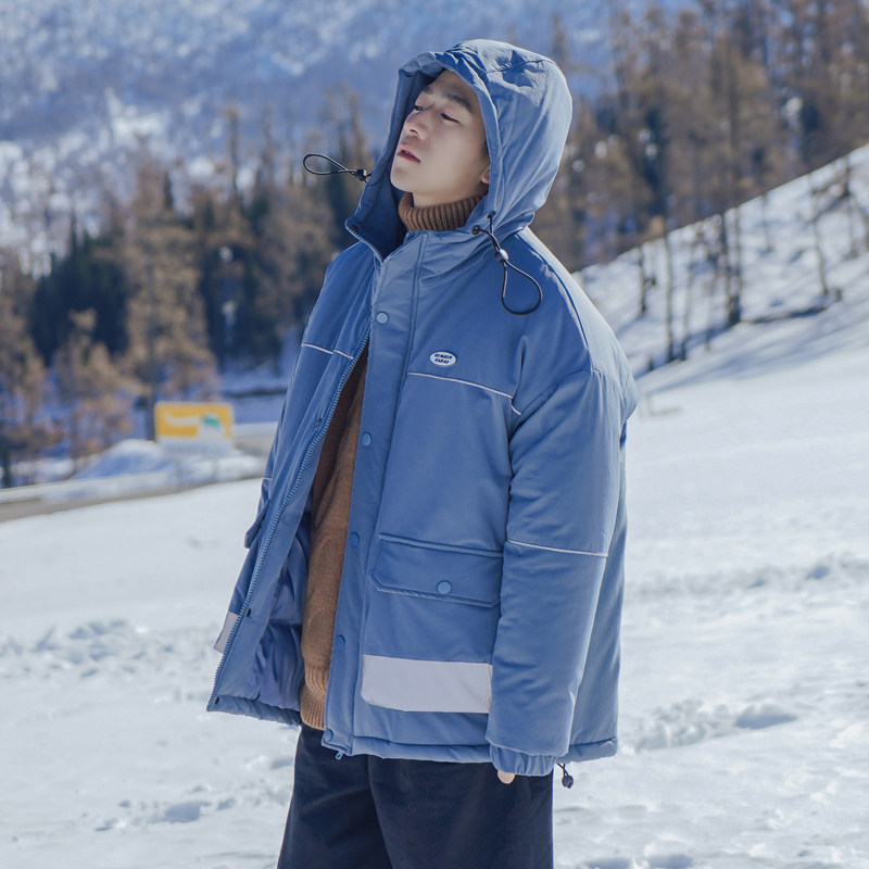 冬季連帽休閒棉服  （100%聚酯纖維）