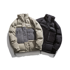 New cotton color contrast coat cotton coat polyester