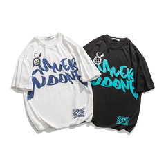 夏季大字母印花短袖恤棉