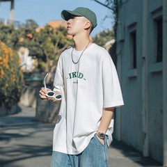 Summer half sleeve letter embroidered T-shirt (100% cotton)