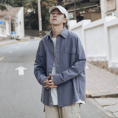 秋季新品簡約潮流四色襯衣男棉