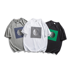 夏季笑臉鑲鑽印花短袖T恤 （100%棉）