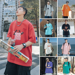 Summer multi color trend text short sleeve T-shirt (100% cotton)