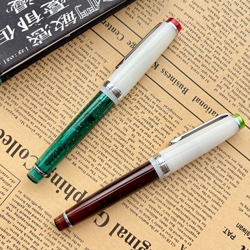 金豪82钢笔蜜瓜苏打雪顶咖啡硬笔书法练字半透明拼色君子剑学生