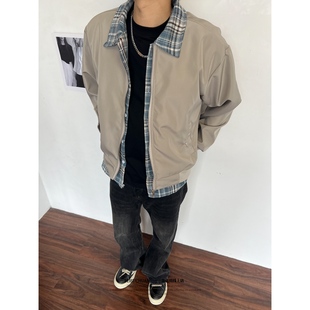 假俩件衬衫 美式 翻领飞行夹克复古Cleanfit春男女高街外套 BBC