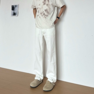 百搭复古宽松直筒裤 BBC 百搭显瘦牛仔裤 秋冬季 弹力直筒牛仔裤