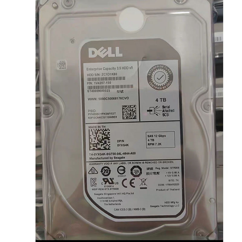全新0通电 DELL/戴尔 4T SAS  3.5 ST4000NM0025 0YXG4K 硬盘