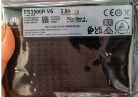 华为ES3500P V6 3.84T 7 NVME U.2硬盘服务器硬盘