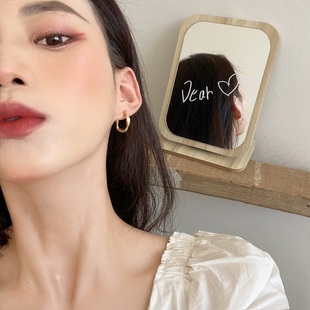 法式 基础半圈 A.MU 摩登时髦哑光金属半圈银针耳环耳夹女 包邮