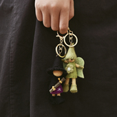 小众小巫女挂件个性 潮黑色金属扣绿色精灵包挂小号手工成品女礼物